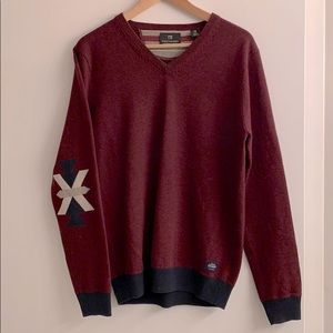 Scotch & Soda V-Neck Sweater w/ Elbow Pattern